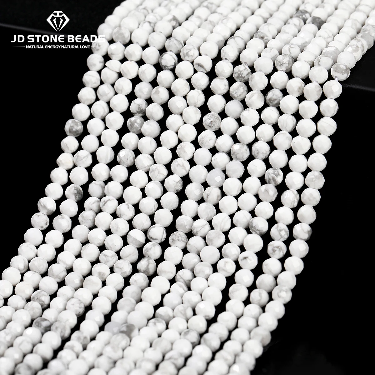 

Wholesale Natural Faceted White Turquoise Bead 2 3 4mm Loose Spacer Seed Bead for Jewelry Making Diy Necklace Bracelet Accessory