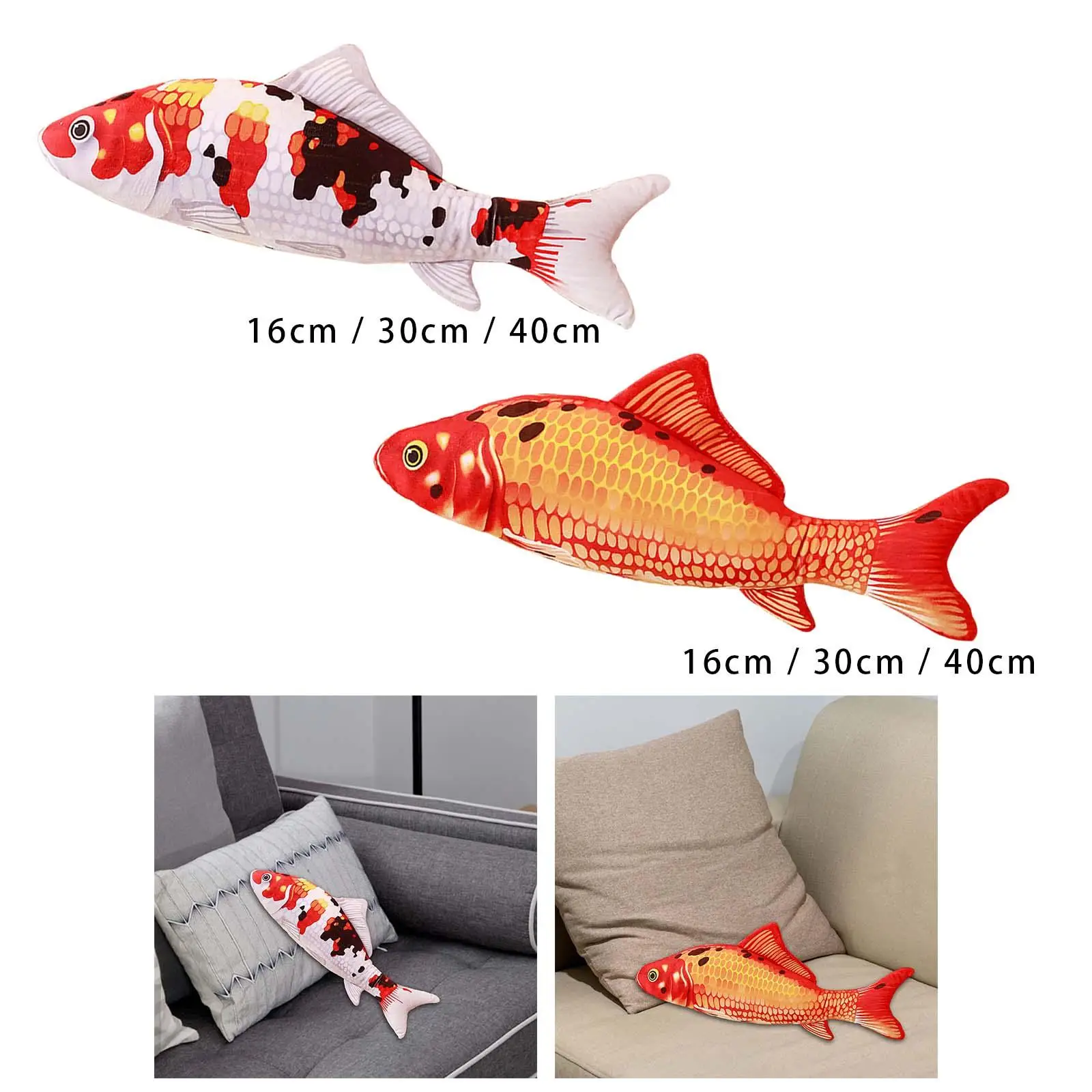 Cute Fish Plush Toys Simulation Fish Toys Hugging Pillows Stuffed Fish Plush