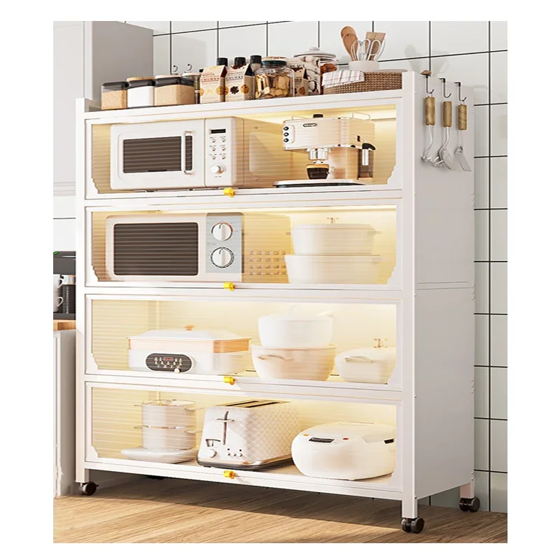 

Office Furniture Black and White Metal 4-layer Drawer Storage Locker