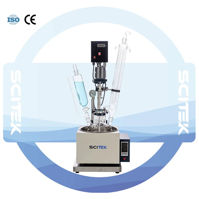 Mixing Machine 1L Single Layer Glass Reactor Chemical Reactor Distillation Reactor