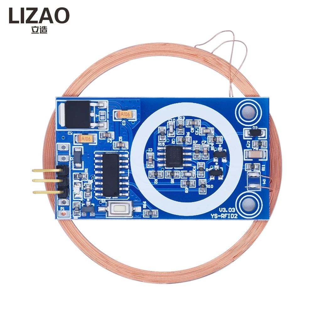 LIZAO TK4100 125KHz RFID Reader Module ID Card Read 5V 12V UART IO for Access Control System DIY Modification