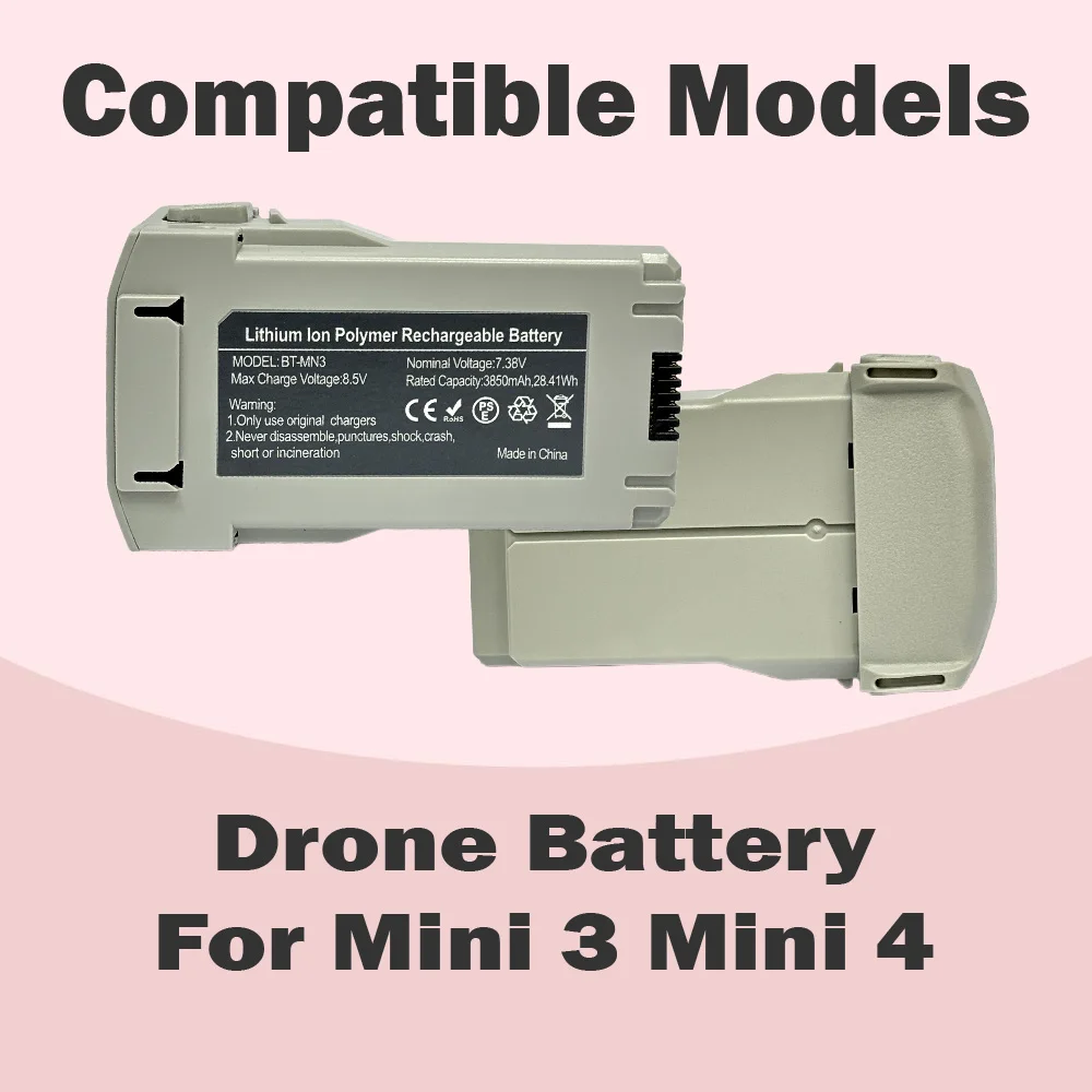 3850mAh Flight Time 47mins Drone Battery For DJI Mini 3/Mini 4/MINI 3 Pro Drone Battery Accessories