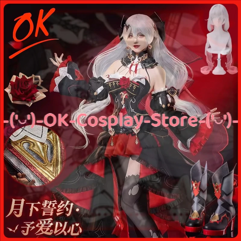 

Костюм Durandal, парик, игра Honkai Impact 3rd Moonlight Vow OK-Cosplay, аниме, платье для ролевых игр, женская униформа для вечеринки на Хэллоуин