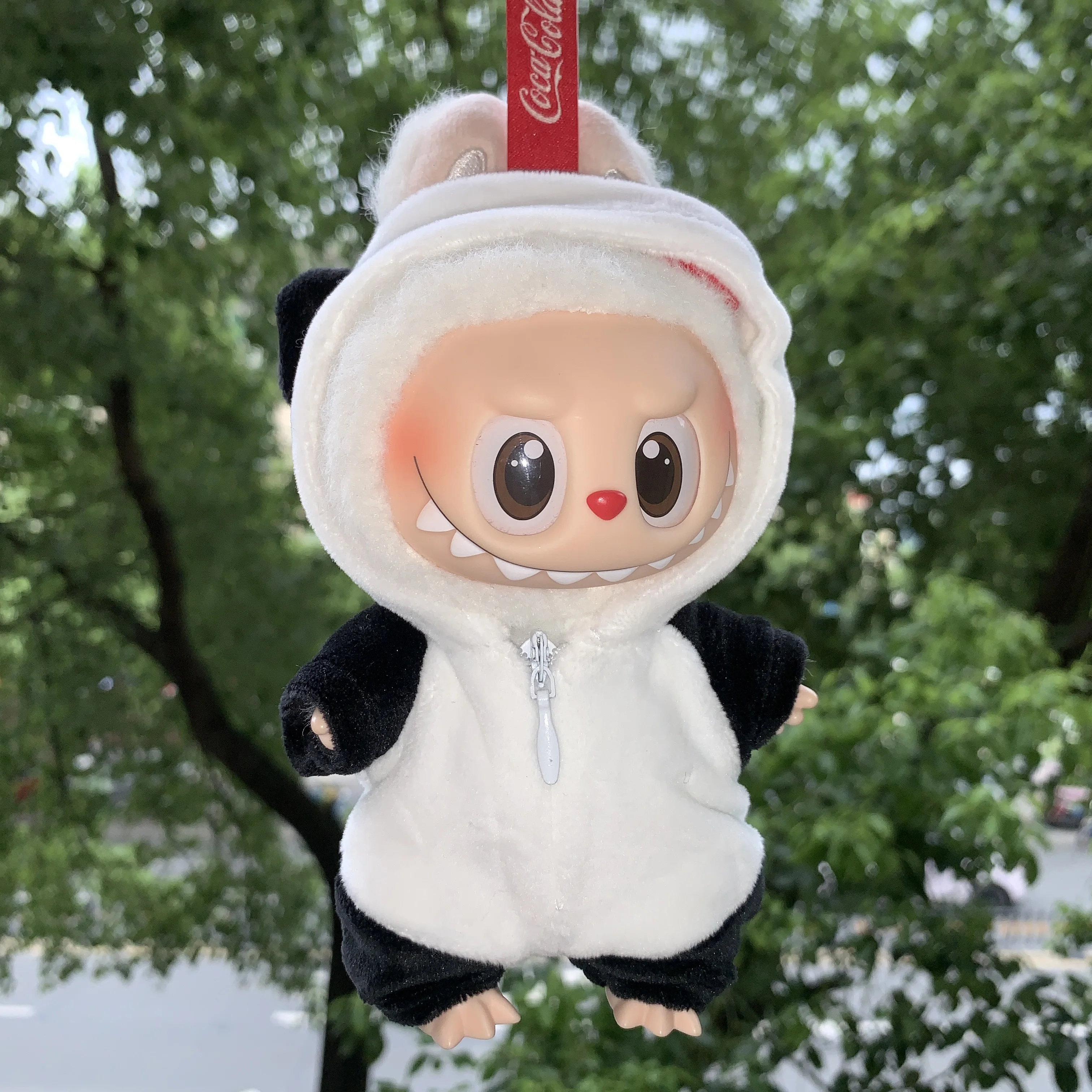 

17cm Plush Doll Clothes for Labubu Doll's Clothes Dinosaur Animal Suit with Hat Outfit Accessories Dolls Clothing