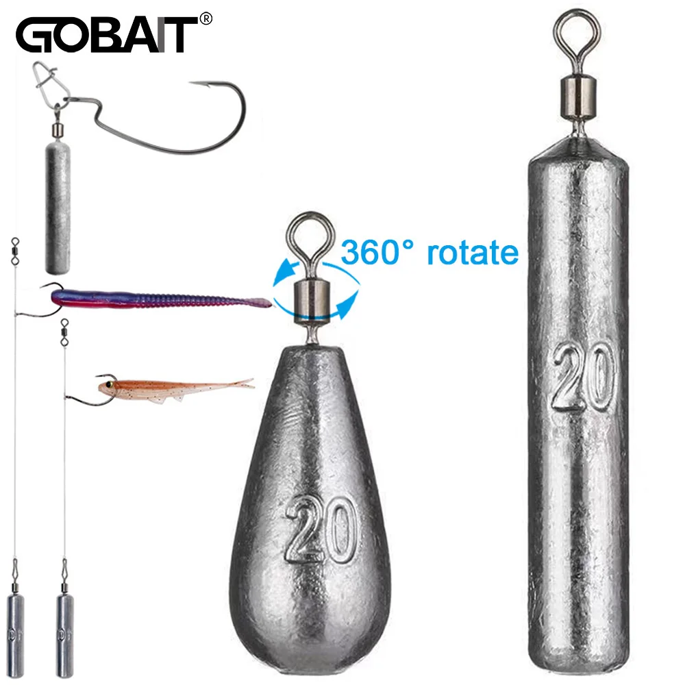 Fishing Weight 3.5g 5g 7g 10g 14g 20g Tube Bullet Quick Rod Plumb Pendant Jig Head Casting Pesca Swivel Tool Drop Shot Sinker