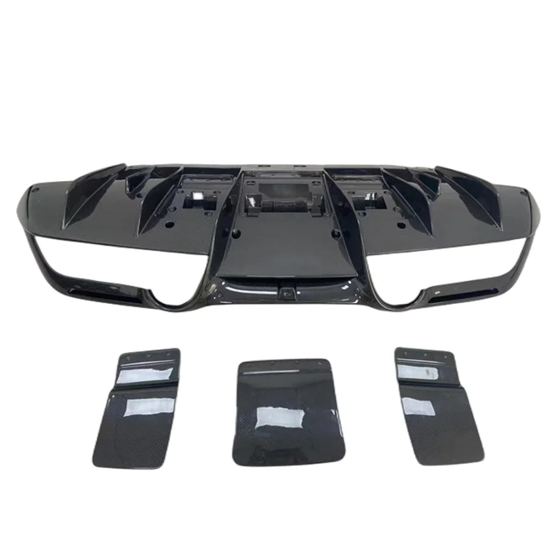 

N-образный задний диффузор из углеродного волокна, передняя губа, боковая юбка, задний спойлер, комплект кузова для Ferrari F8 2019-2021