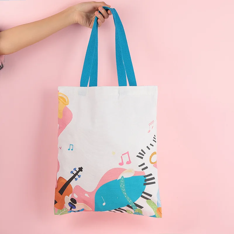 Thickened canvas tote bag; reusable eco-friendly cotton handbag; shopping storage bag; daily use