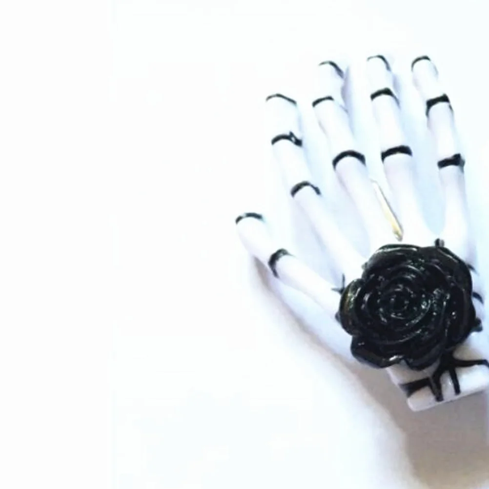 

1 пара черных заколок для волос с костяными когтями в стиле панк для женщин и девочек, заколка для волос, головной убор, привлекательный модный аксессуар