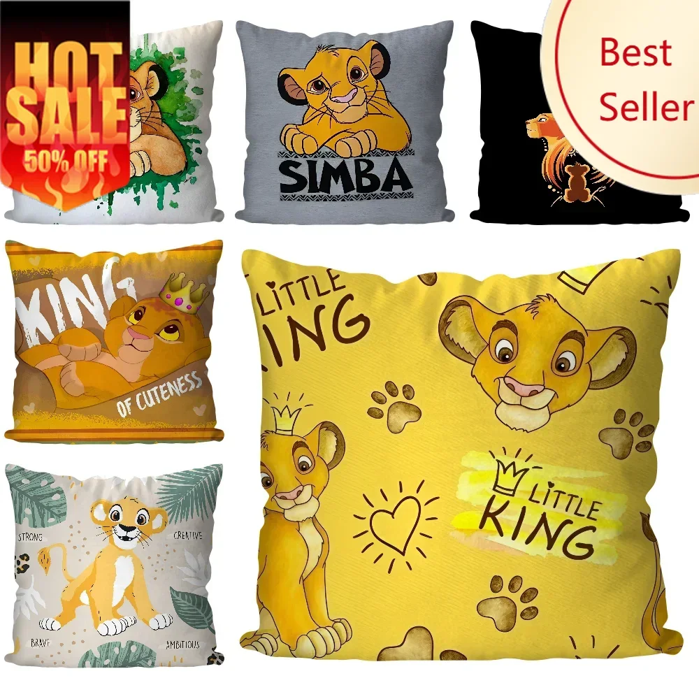 

Simba Lion King Pillowcase Disney Cartoon Pillow Case Soft Sofa Bed Decoration Holiday Party Boy Girl Gifts Custom Pillow Cover