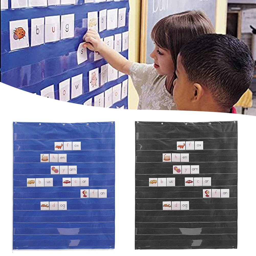 Hundred Pocket Chart Multi-Function Display Course Text Schedule Standard Pocket Chart For Education Learning Teaching Accessory view 3
