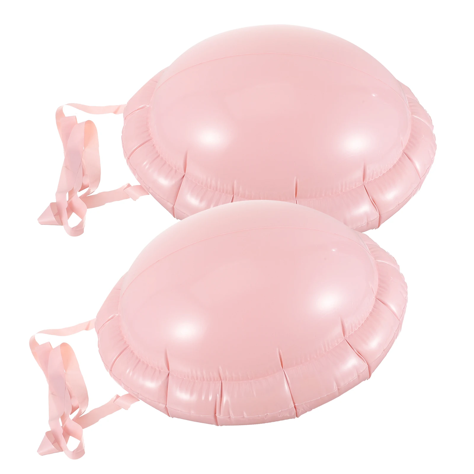 

2pcs Pvc Fake Belly Inflatable Pregnant Props Lightweight Safe Practical Long Lasting Realistic Makeup Wear