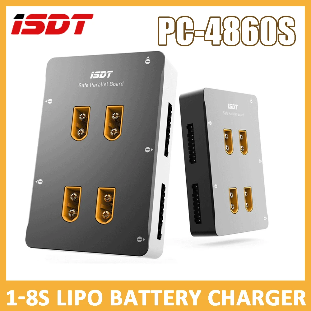 แผ่นชาร์จรวม ISDT Aluminum PC-4860S XT60 พร้อมฟิวส์ 32 ตัว/รองรับกระแสไฟสูง 40A สำหรับเครื่องชาร์จแบตเตอรี่ Lipo 1-8S