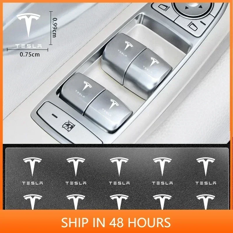 Image of Styling-Zierleisten für Tesla Model 3 Y Juniper Highland 2020-2026 Neu 2025 Heißer Verkauf Auto Fenstersteuerungsknopf Mini-Aufkleber Mini-Dekal