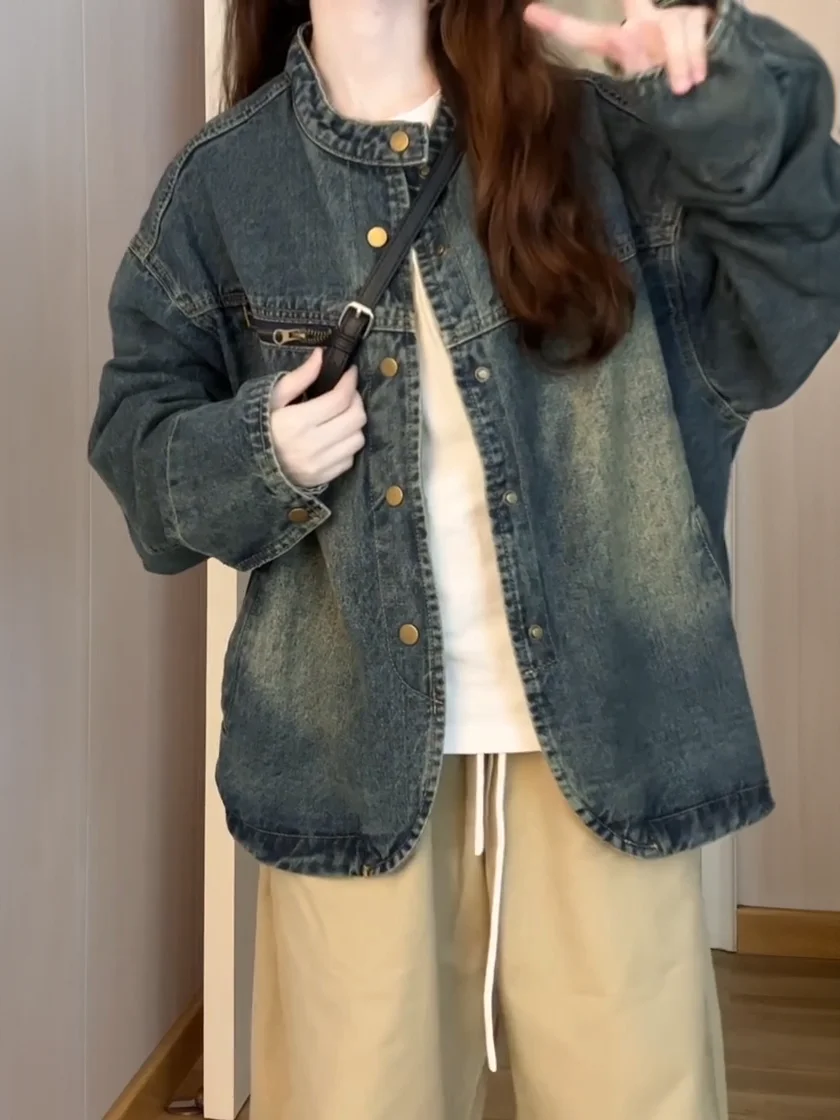 

Университетские куртки женские черные повседневные замшевые шикарные женские на молнии элегантные качественные студенческие гонки с вышивкой темно-синие короткие потертые джинсы