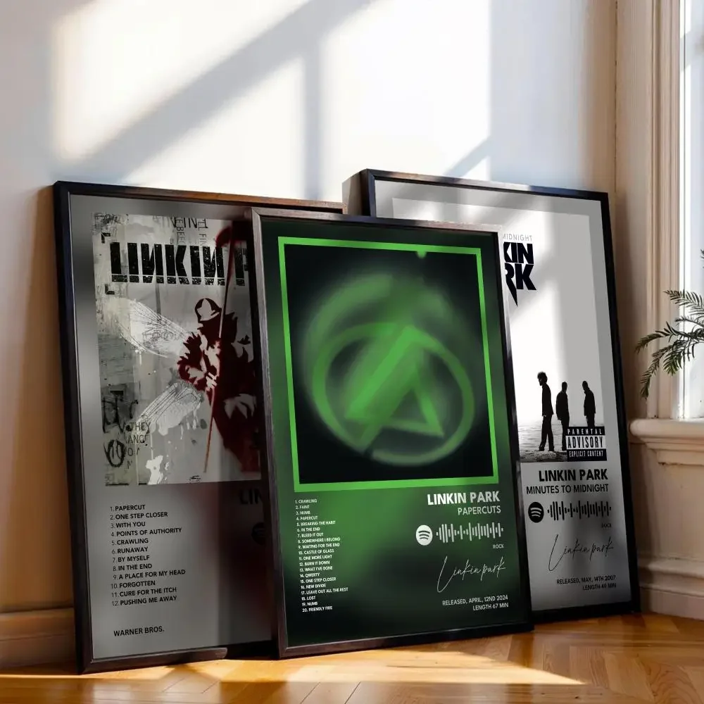 Póster de álbum de L-Linkins Park, cubierta artística de canciones, música, Rap, pegatina de papel impermeable para pared, decoración del hogar y la sala de estar