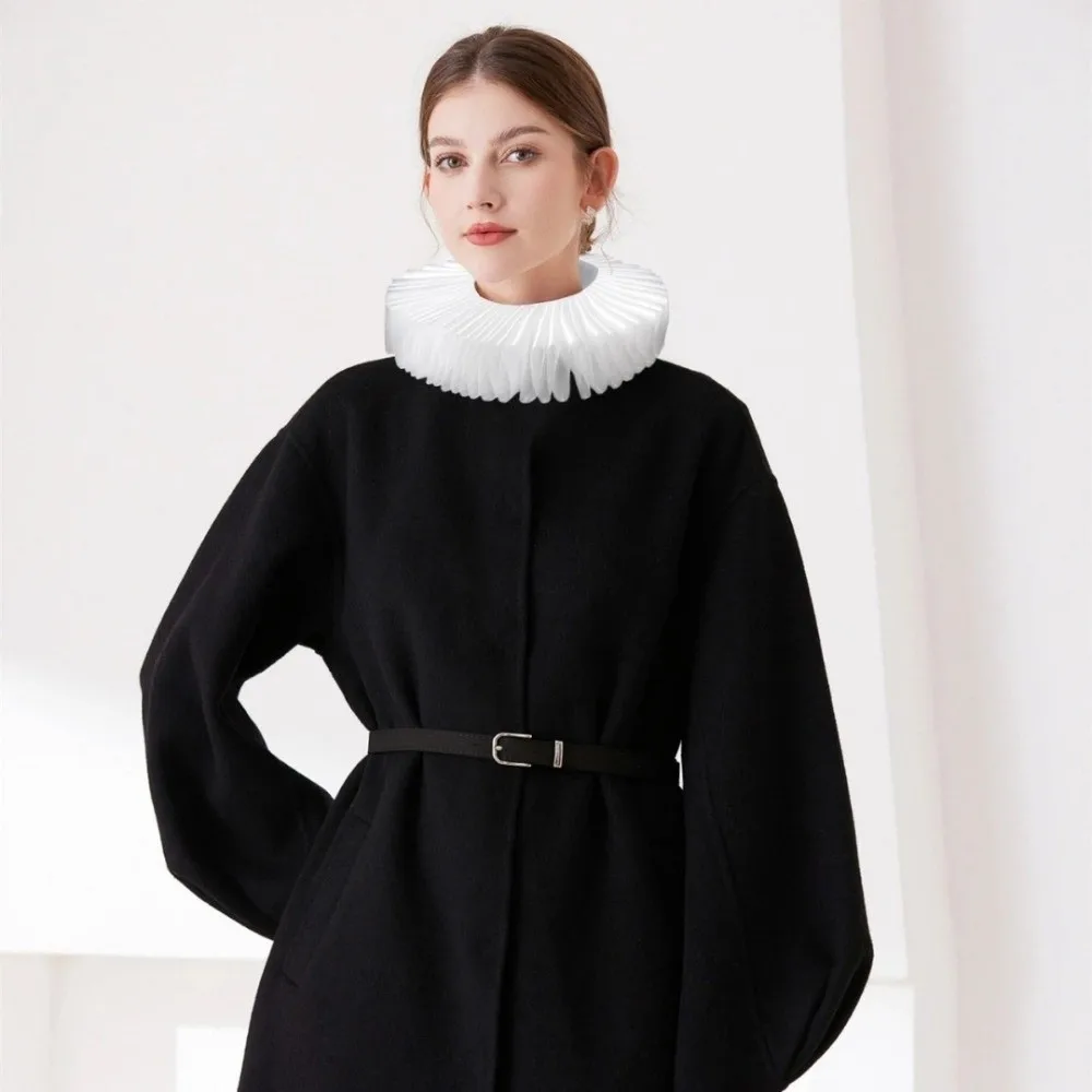 

Креативный накладной воротник с рюшами, съемная шаль ручной работы, дворец, аристократический литературный воротник-лава, свадебные аксессуары