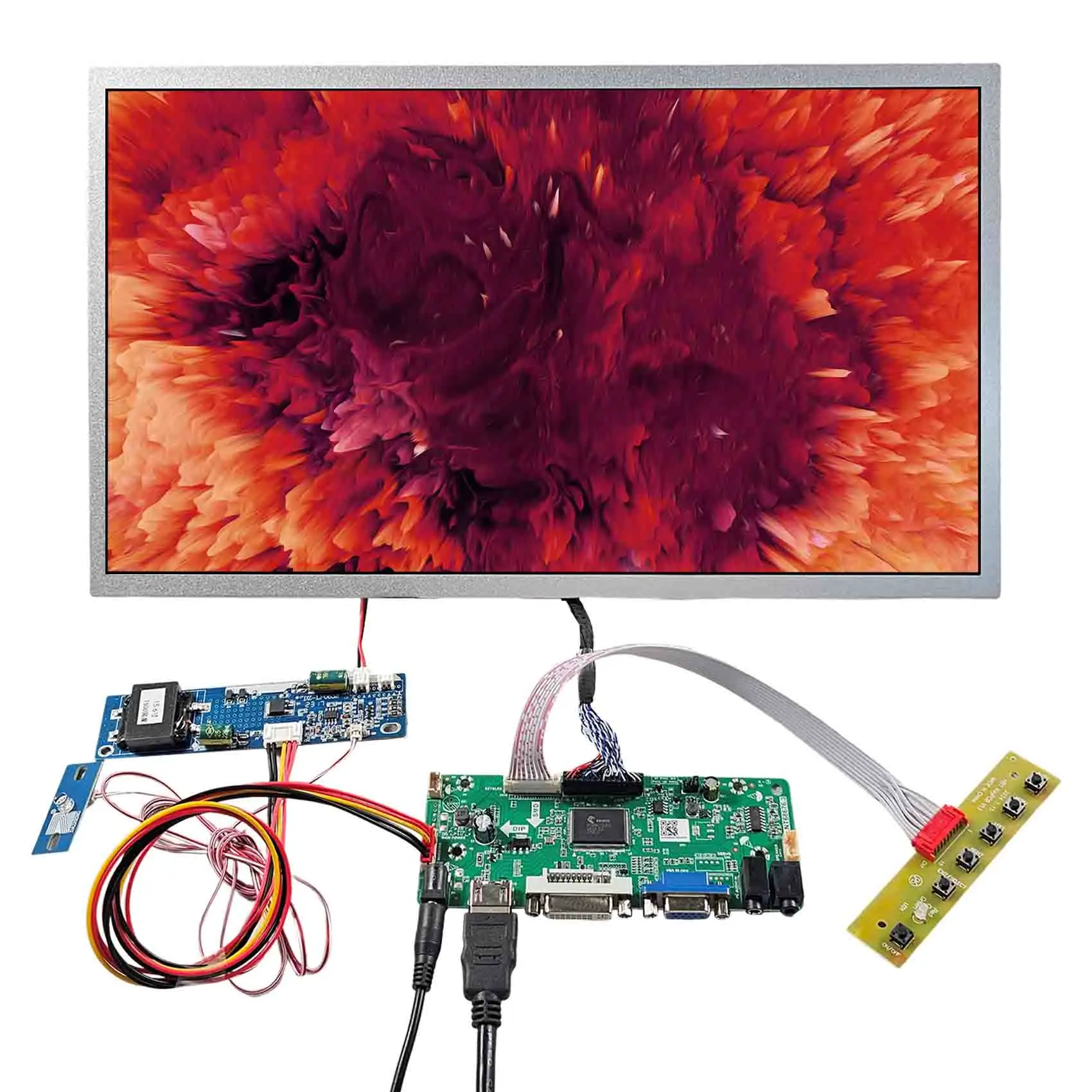 Lcd Advertising Display Screen With Lcd Controller Board Kit High Bright Monitor 1500Nits 15.6Inch 1920X1080 Outdoor Lcd Screen