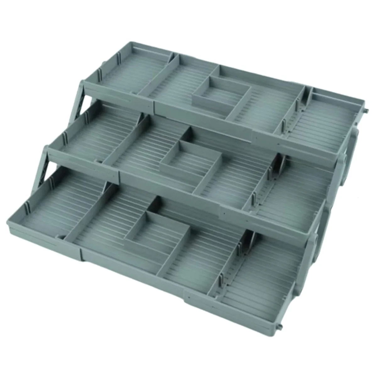 A03R Folding Multi-Level Smart Drawer Organizer 3 Tier Drawer Organizer Adjustable Expandable Makeup Drawer Organizer