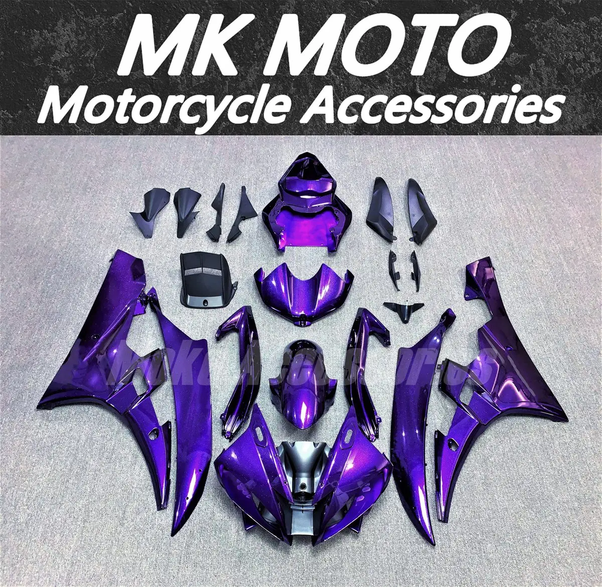 

Motorcycle Fairings Kit Fit For Yzf-R6 2006-2007 Bodywork Set Galaxy Shine Bright Purple 2