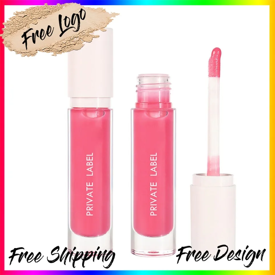 Vegan Matte Lip Gloss Finish Wholesale Private Label Makeup Long Lasting Lipgloss Lipstick Custom Logo