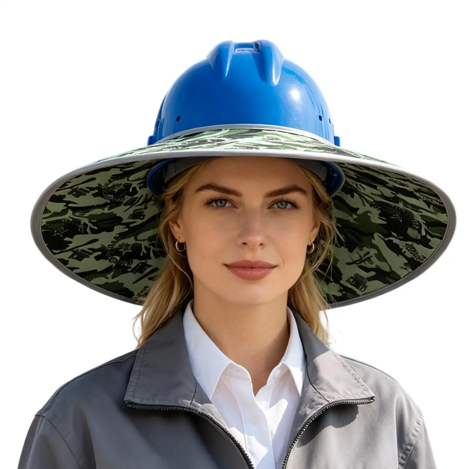 Hard Hat Shade Breathable Mesh Safety Helmet Sunshade Wide Brim Hard Hat Visor For Greenhouse Gardening Fishing Cycling