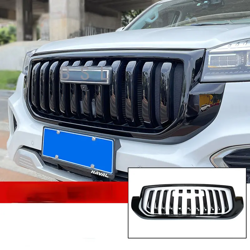 Black For Great Wall Haval H9 2017 2018 2019 - 2021 2022 Accessories Car Front Grille Hood Engine Decor Sticker Cover Moulding