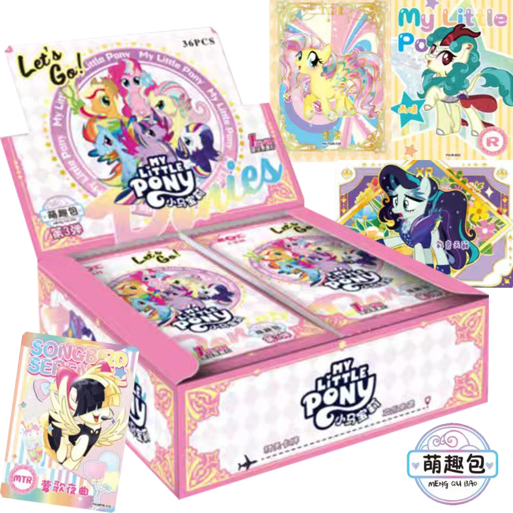 

Genuine My Little Pony Card Collection Rainbow Dash Fluttershy Popular Animated Character Colorful Flash Card Kid Hobby Toy Gift