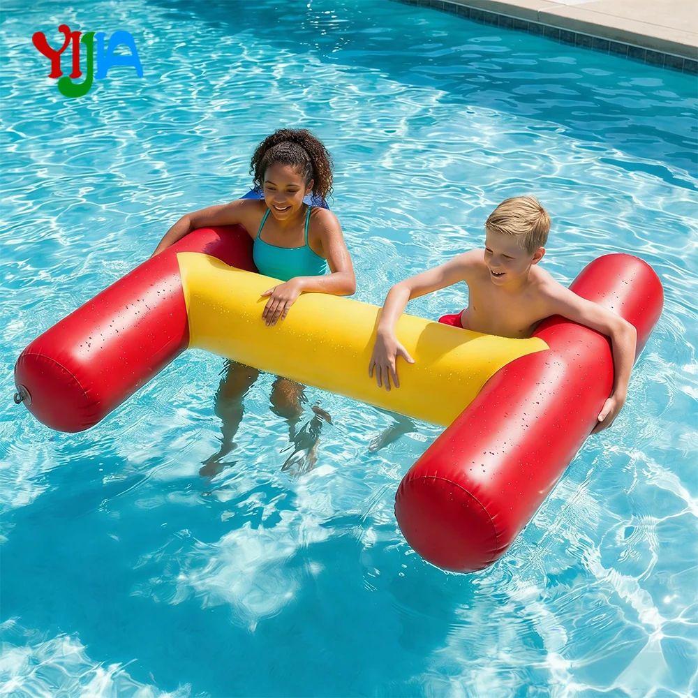 Little H Portable Inflatable Water Float Platform Pool  Float Toy with Pump for Kids - Perfect for Pool Parties And Water Fun