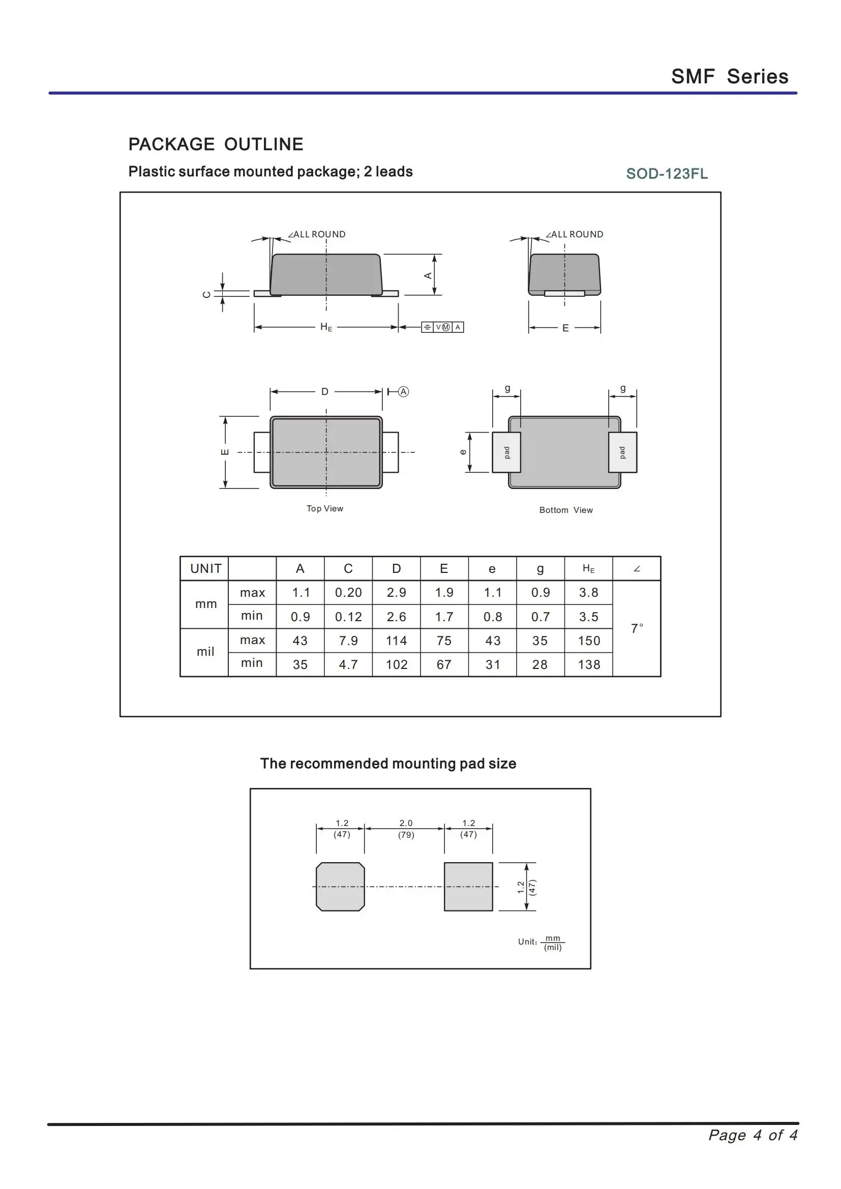 100PCS/LOT SMF12A BE 12V  SOD-123FL TVS Diode