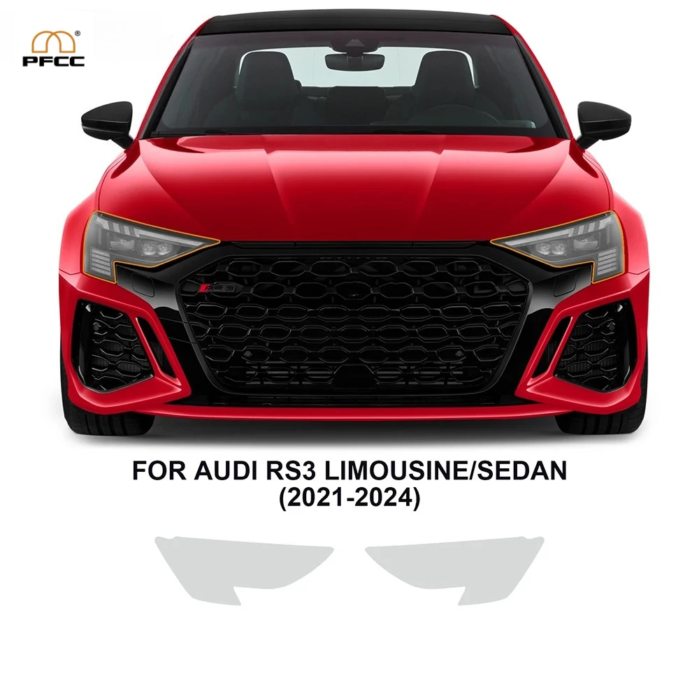

For Audi RS3 Sedan Limousine 2021-2024 Car Headlight Rearview Film TPU Protection Clear Bra Pre-cut PPF Anti-Scratch Resistant