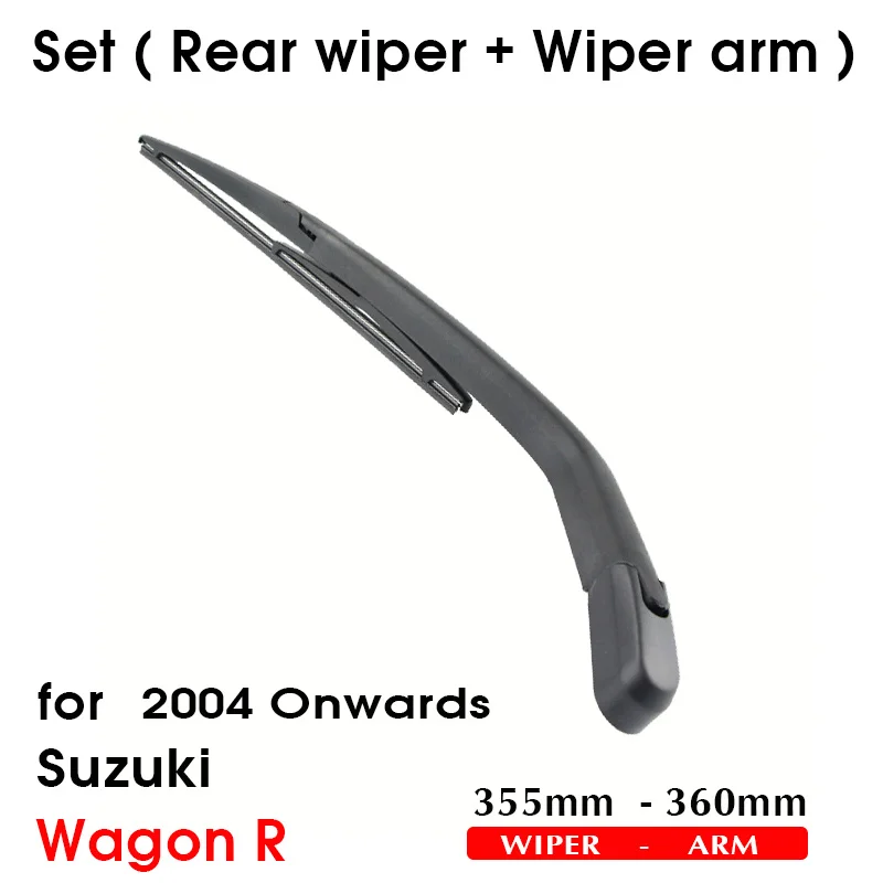 Car Wiper Blade For Suzuki Wagon R 2004 Onwards Rear Back Windshield Windscreen Rear Wiper 355mm+Arm 360mm Car Accessories