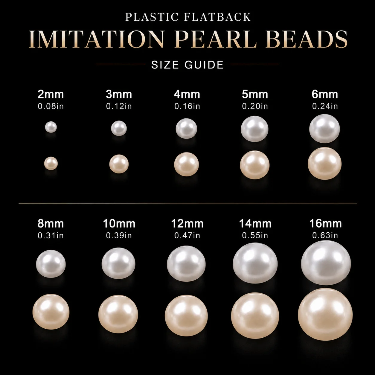 2-16mm 30-3000pcs Acrylic Half-Moon Beads Beige/White for Handmade DIY Jewelry Making Bracelets Necklaces Decorative Accessories