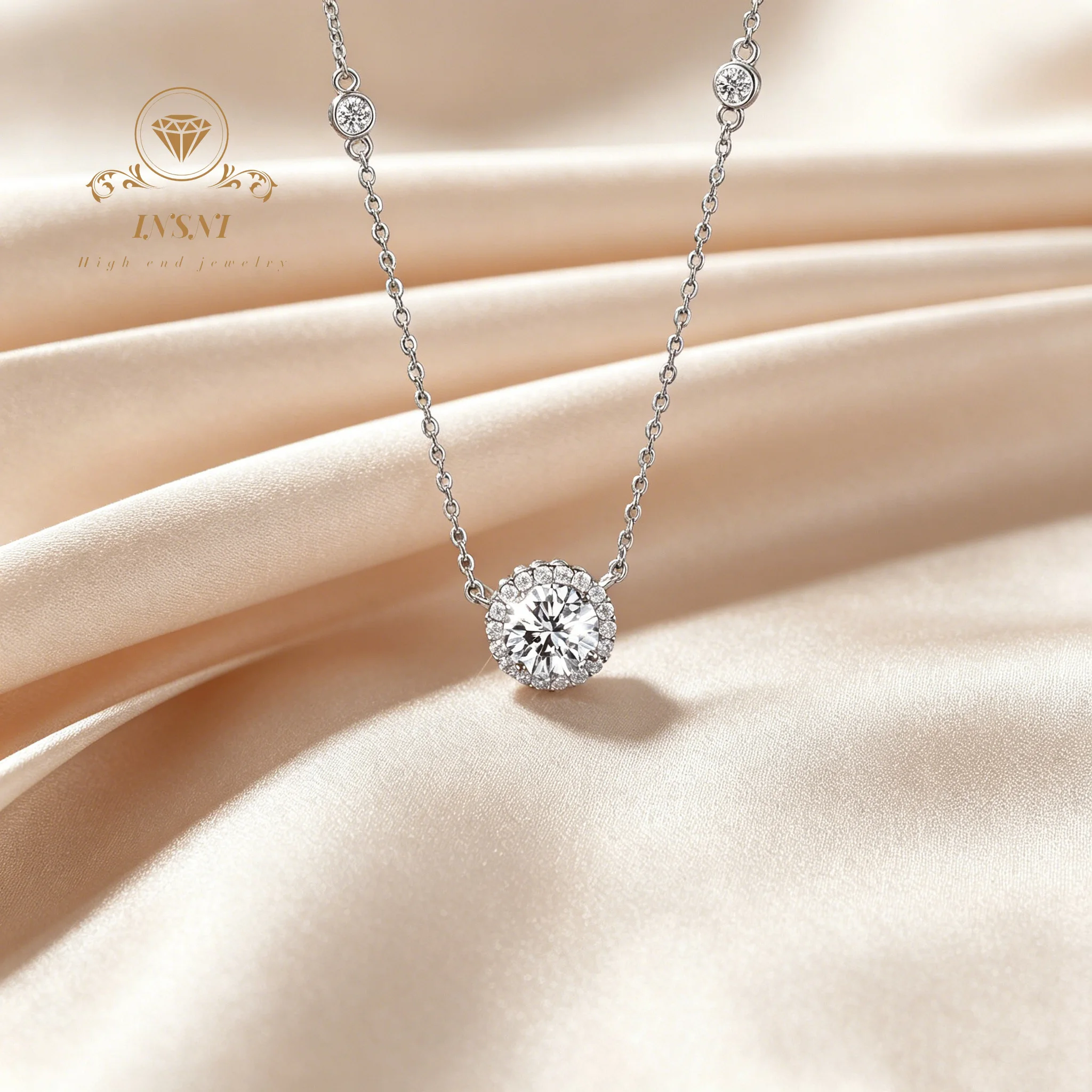 

Star Point Moissanite Necklace S925 Silver Accessories Women's High-end Jewelry Light Affordable Gift Pendant Women's Daily Wear
