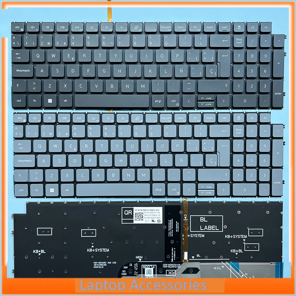 Teclado retroiluminado latino español 3511 para Dell Inspiron 15 3510 3511 5510 5515 5518 7510 7610 Latitude 3520 3530 08RJ3Y NSK-DEHBBW