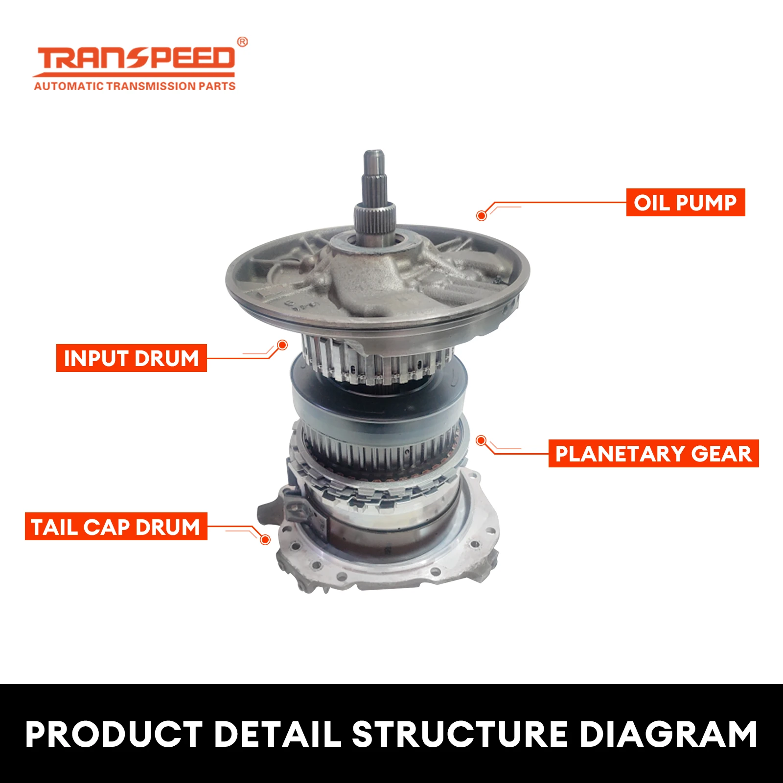 TRANSPEED 4F27E FN4A-EL Transmission Clutch Assembly Input Drum Oil Pump Planetary Gear Tail Cap For Ford Fiesta Focus Mazda 3 5