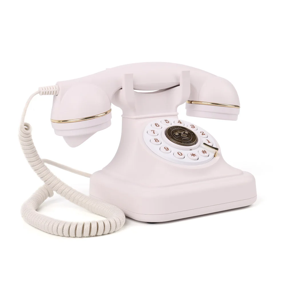 Photo Booth Accessories Old-Fashioned Voice Recorder New White Telephone Retro Recording Telephone for Wedding Blessings