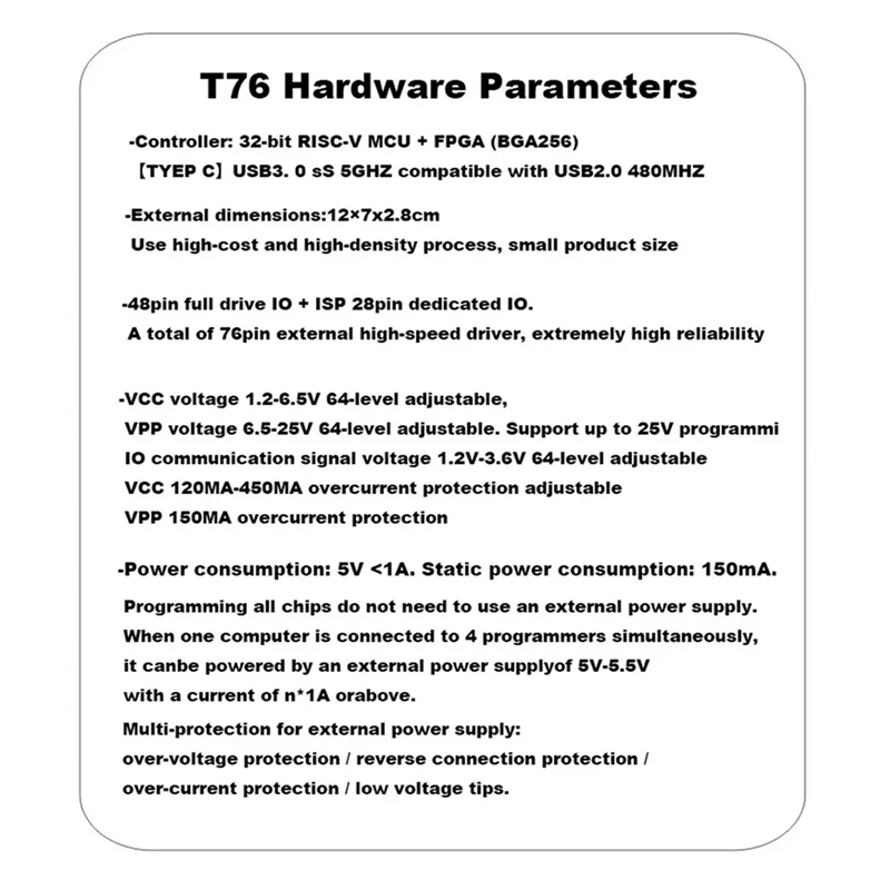 ABMF-For Xgecu T76 USB3.0 مبرمج يدعم EEPROMNAND ولا EMMC BGA Minpro/TL866II/T56 مبرمج استبدال IC تستر