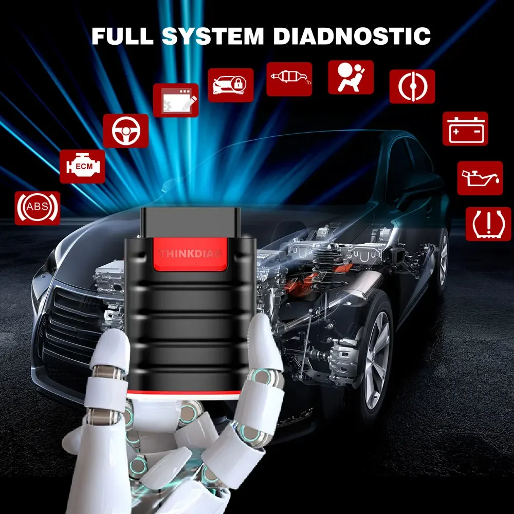 Thinkdiag full system Old Boot OBD2 Diagnostic Tool Code Reader 15 Reset Services OBD2 Scanner Tool Flashed For DZ Pro