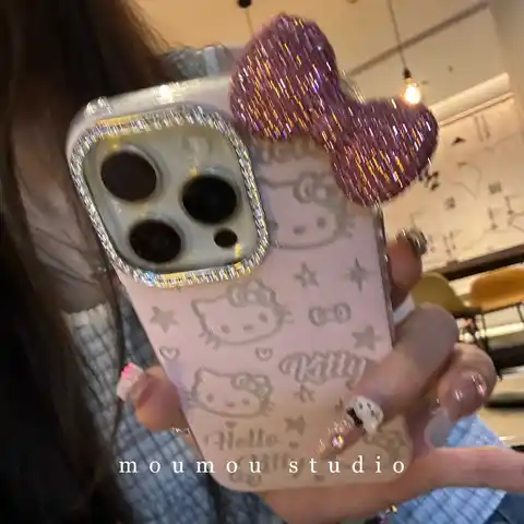 Fiocco carino cartone animato adatto per Iphone 15 Promax Custodia per telefono Ragazza regalo di festa