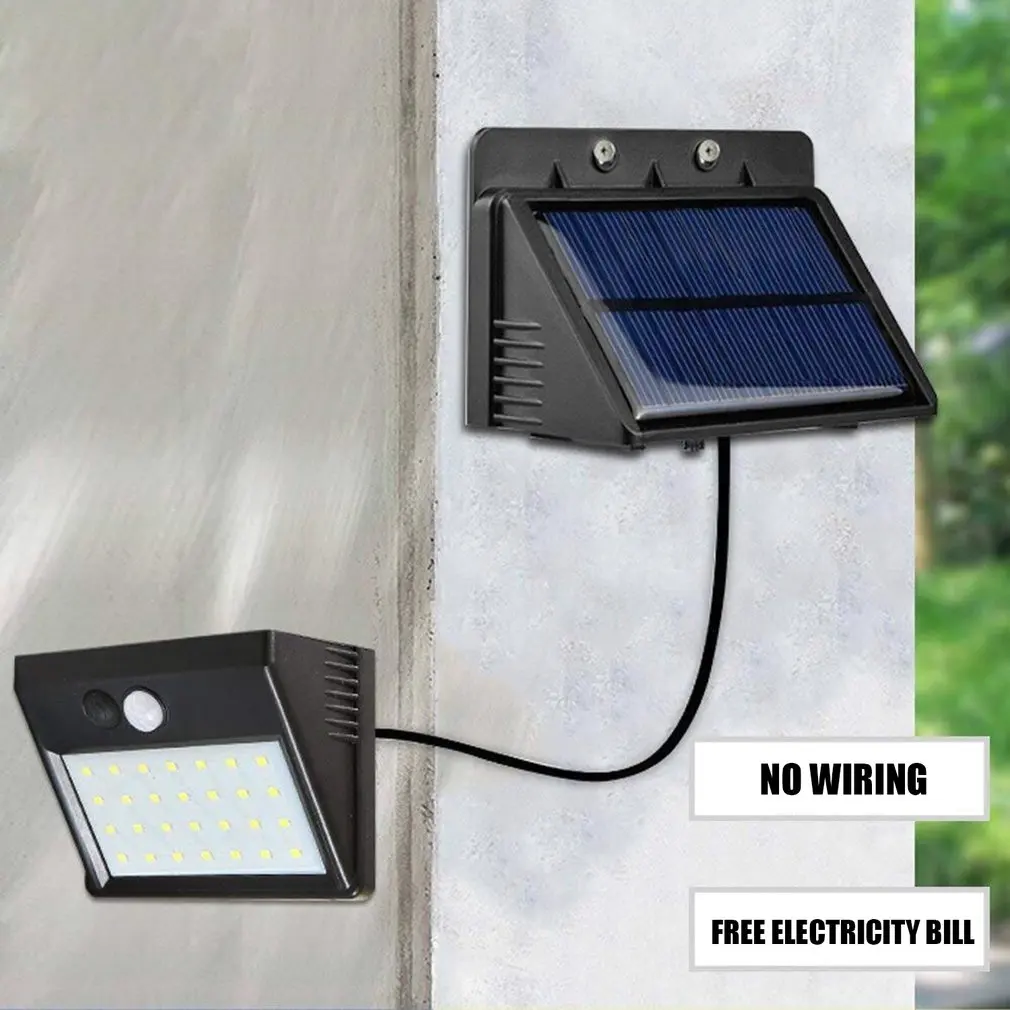 30 LED Solar Light Human Body Induction Wall Light Motion Sensor Street Lamp Induction Light