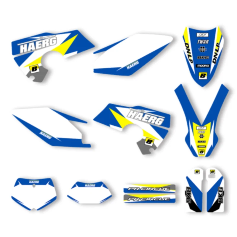 

DSMTECH Custom Motorcycle Graphics Background Decal Stickers Kits For Husaberg TE FE 2006 2007 2008 ALL 001