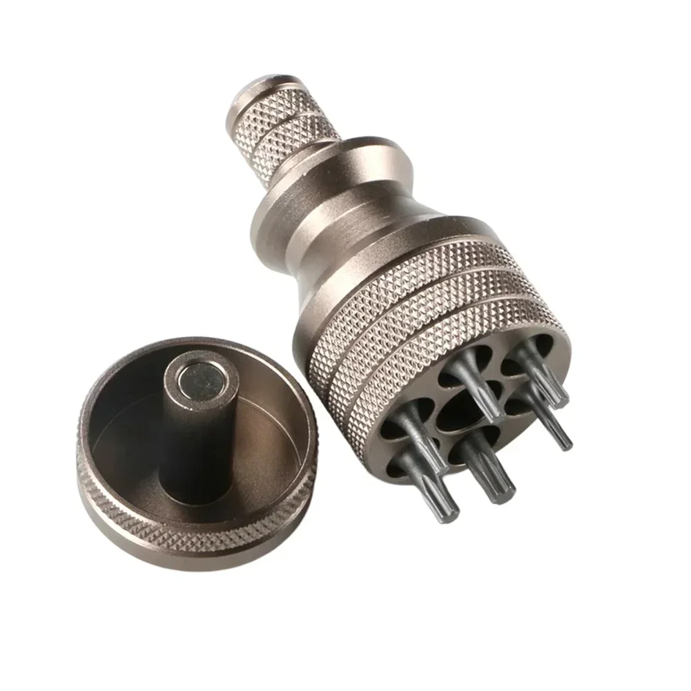 

Multifunction Palm Screwdriver Magnetic Star Bit Head Aluminum Alloy Cast Steel T6 T7 T8 T15 T20 Repairing Manual Tools