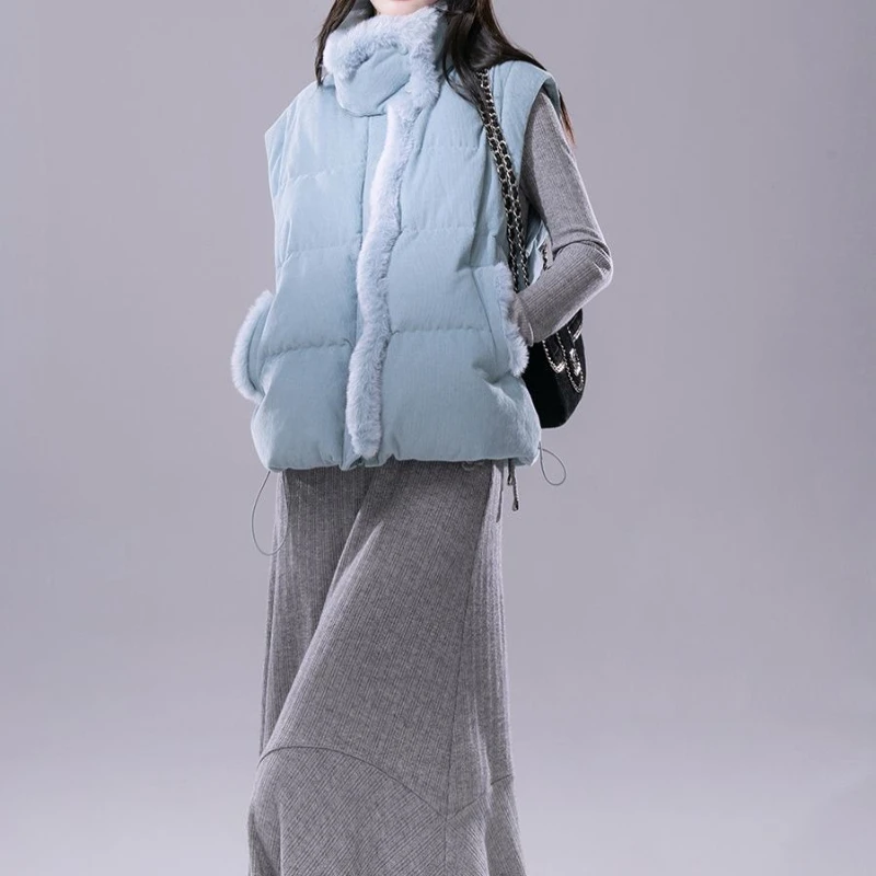 ملابس قطنية سميكة قابلة للإزالة للخريف والشتاء، ملابس نسائية صغيرة جديدة راقية #3