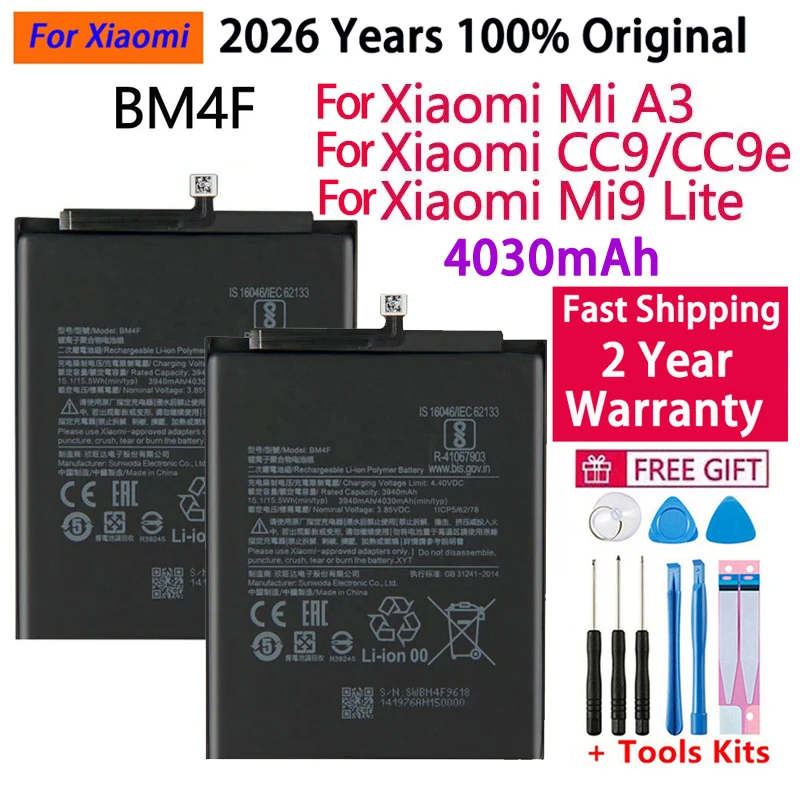Original Battery For Xiaomi Mi Redmi Note Mix Max 2 3 A3 3S 3X 4 4X 4A 5 5A 5S 5X M5 6 6A 7 7A 8 8T 9 SE Pro Plus Lite batteries