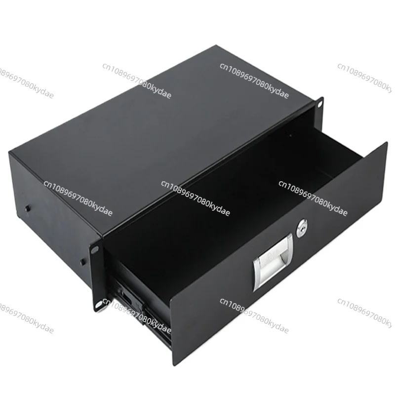 2U Network Cabinet Drawer – ABS Box Slide-Out Tray for Engineering Computer Room Microphone Flight Case Compatible
