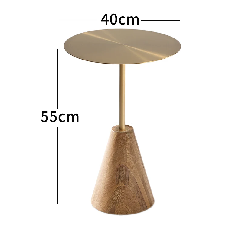 Scandinavian Modern Minimalist Solid Wood Coffee Table Round Nesting Side Table for Living Room Sofa Accent Tea Table Set