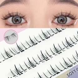 3 rows of V-shaped eyelashes with 5mm natural eyelashes, simple grafting and makeup tool