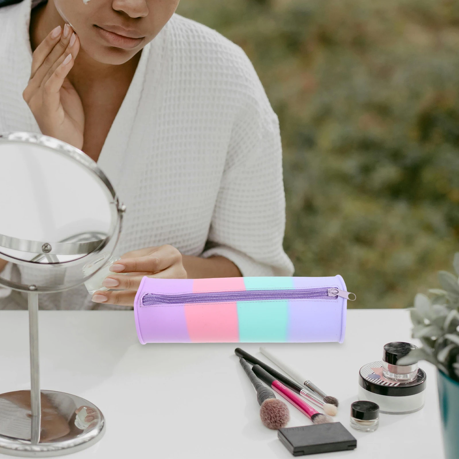 

Pouches Makeup Brush Storage Bag Brushes Holder Portable Silica Gel Bags Travel