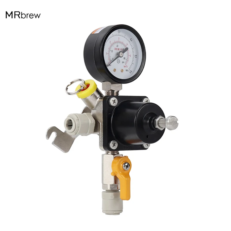 

Co2 Secondary Regulator,Single Gauge Regulator With 3/8’’ Quick Disconnect Outlet,Wall Mounted Regulator For Beer Homebrew