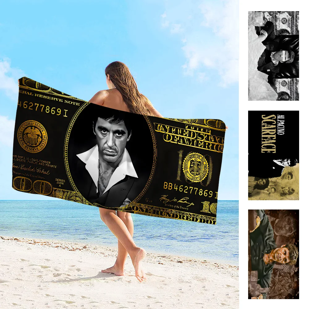 S-Scarface 1983 Film Al P-Pacino Movie Towel Microfiber Beach Towel Absorbent Quick dry Soft Yoga Swimming Resort Mountain